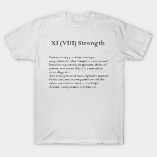 Strength Tarot Arcana meaning T-Shirt